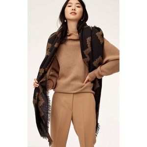Aritzia Wilfred Diamond Mosaic Blanket Scarf